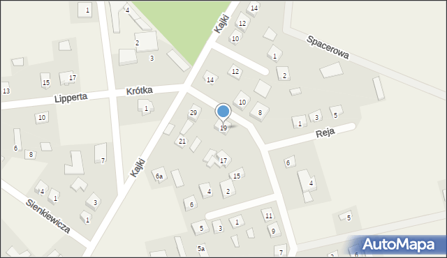 Rozogi, Powstańców Styczniowych, 19, mapa Rozogi