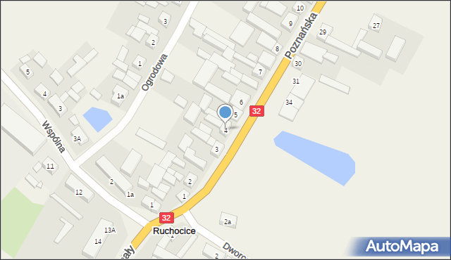 Ruchocice, Poznańska, 4, mapa Ruchocice