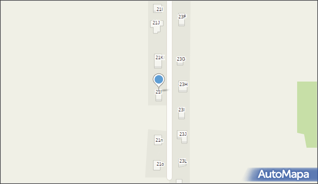 Ruda-Bugaj, Podleśna, 21l, mapa Ruda-Bugaj