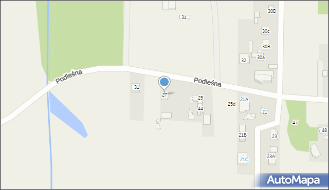 Ruda-Bugaj, Podleśna, 27, mapa Ruda-Bugaj