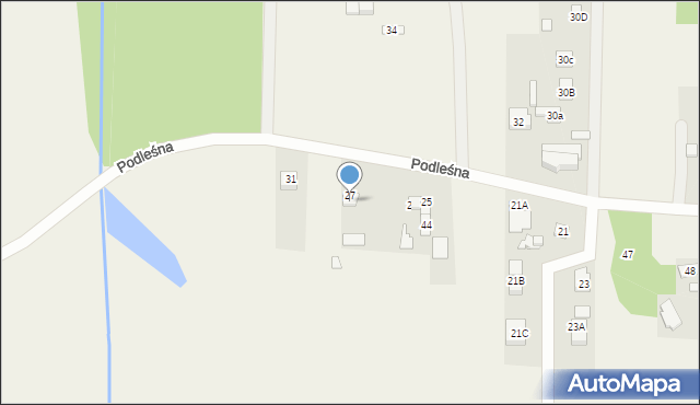 Ruda-Bugaj, Podleśna, 43, mapa Ruda-Bugaj