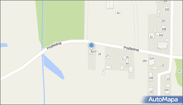 Ruda-Bugaj, Podleśna, 43b, mapa Ruda-Bugaj