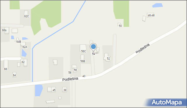 Ruda-Bugaj, Podleśna, 54, mapa Ruda-Bugaj