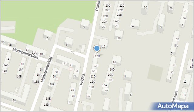 Ruda Śląska, Podlas, 12H, mapa Rudy Śląskiej