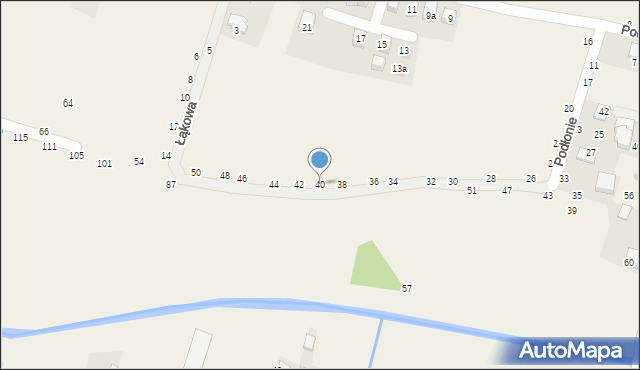 Rudawa, Podłonie, 40, mapa Rudawa