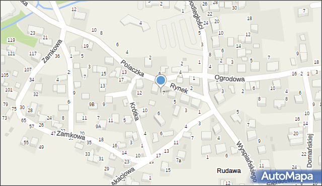 Rudawa, Polaczka Stanisława, 9, mapa Rudawa
