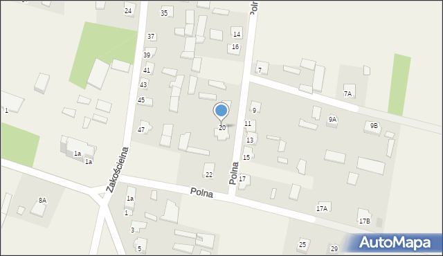 Rudka, Polna, 20, mapa Rudka