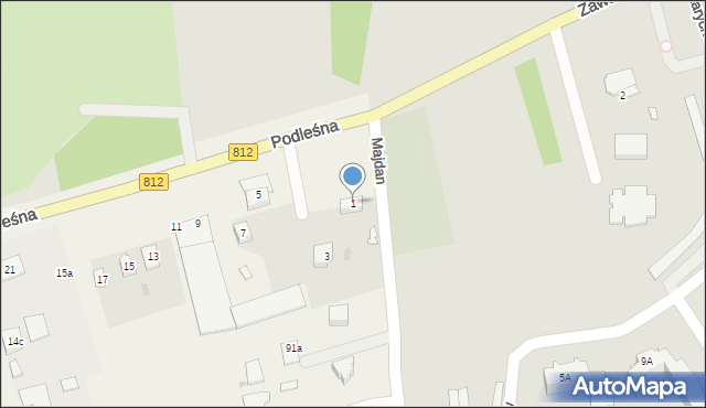 Rudka, Podleśna, 1, mapa Rudka