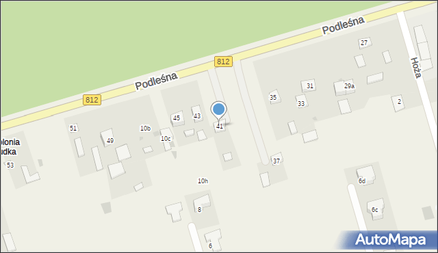 Rudka, Podleśna, 41, mapa Rudka