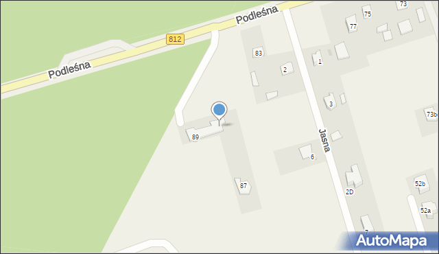 Rudka, Podleśna, 87, mapa Rudka