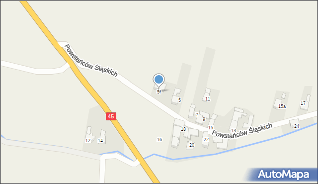 Rudnik, Powstańców Śląskich, 5f, mapa Rudnik