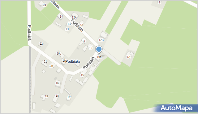 Rudy, Podbiała, 15a, mapa Rudy