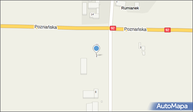 Rumianek, Południowa, 2, mapa Rumianek