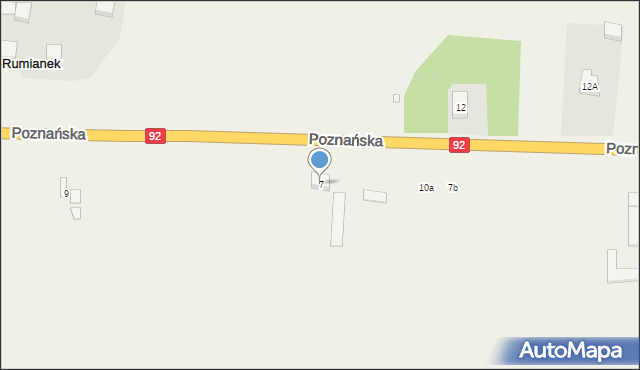 Rumianek, Poznańska, 7, mapa Rumianek