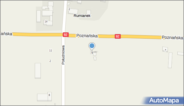 Rumianek, Poznańska, 9, mapa Rumianek