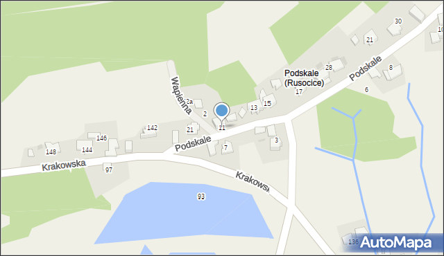 Rusocice, Podskale, 11, mapa Rusocice