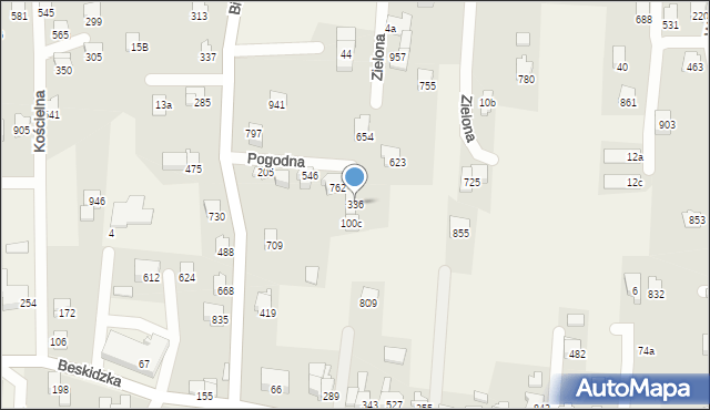 Rybarzowice, Pogodna, 336, mapa Rybarzowice