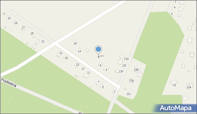 Rybczyzna, Podleśna, 8, mapa Rybczyzna