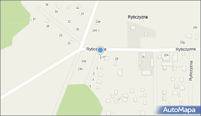 Rybczyzna, Poziomkowa, 1, mapa Rybczyzna