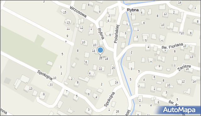 Rybna, Polańskiej Aleksandry, 16, mapa Rybna