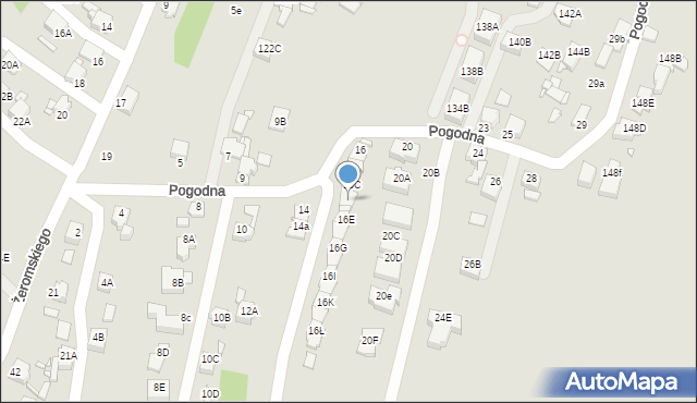 Rybnik, Pogodna, 16D, mapa Rybnika