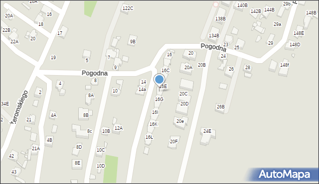 Rybnik, Pogodna, 16F, mapa Rybnika