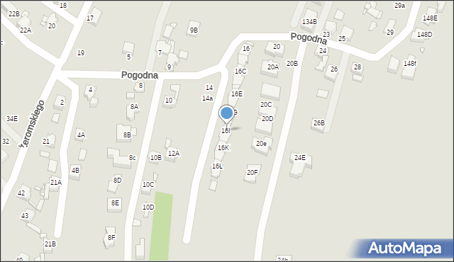 Rybnik, Pogodna, 16I, mapa Rybnika