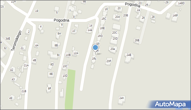 Rybnik, Pogodna, 16L, mapa Rybnika