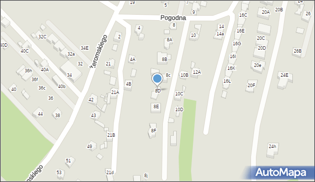 Rybnik, Pogodna, 8D, mapa Rybnika