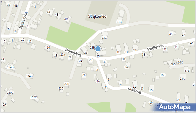 Rybnik, Podleśna, 25, mapa Rybnika