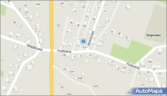 Rybnik, Podleśna, 7, mapa Rybnika