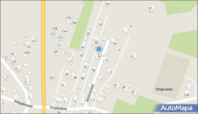 Rybnik, Podleśna, 7C, mapa Rybnika