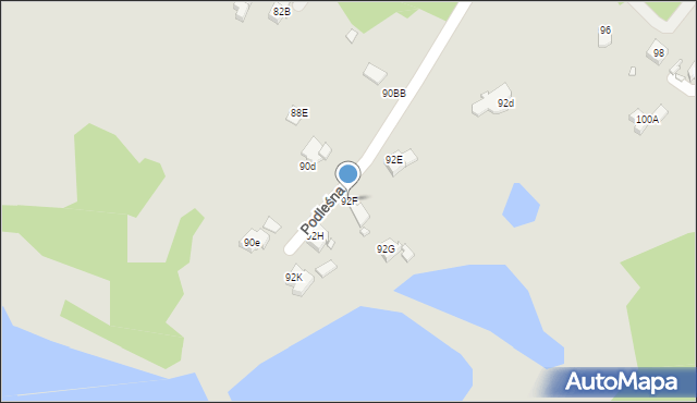 Rybnik, Podleśna, 92F, mapa Rybnika