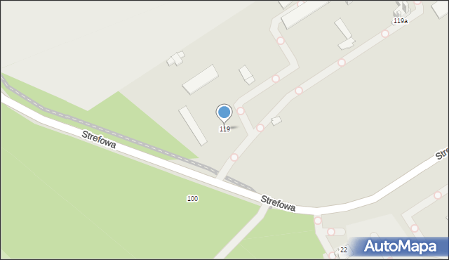 Rybnik, Podmiejska, 119, mapa Rybnika