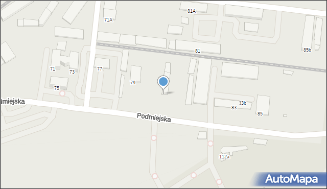 Rybnik, Podmiejska, 81, mapa Rybnika