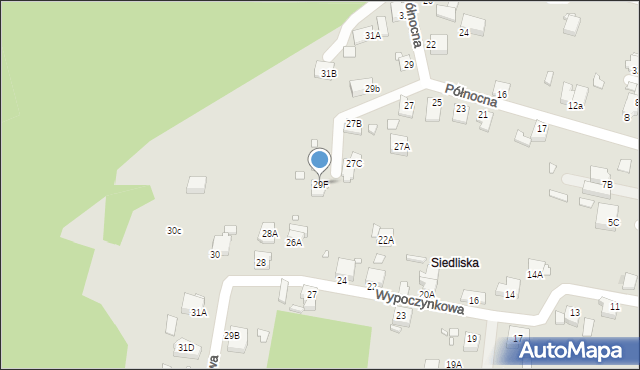 Rybnik, Północna, 29F, mapa Rybnika