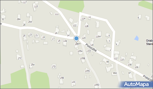 Rybnik, Poloczka Wiktora, 105, mapa Rybnika