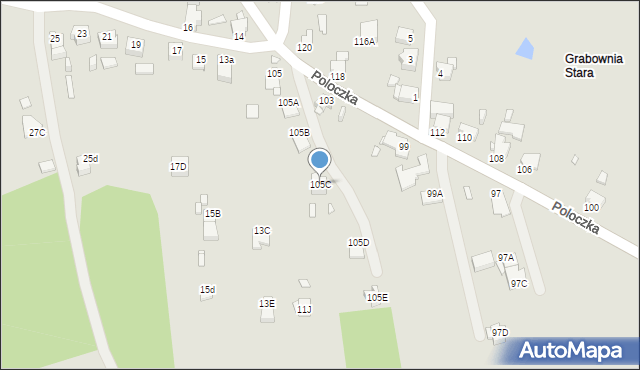 Rybnik, Poloczka Wiktora, 105C, mapa Rybnika