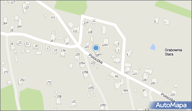 Rybnik, Poloczka Wiktora, 118, mapa Rybnika