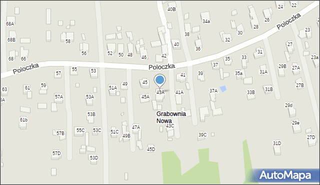 Rybnik, Poloczka Wiktora, 43A, mapa Rybnika