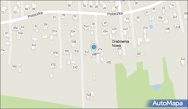 Rybnik, Poloczka Wiktora, 49B, mapa Rybnika