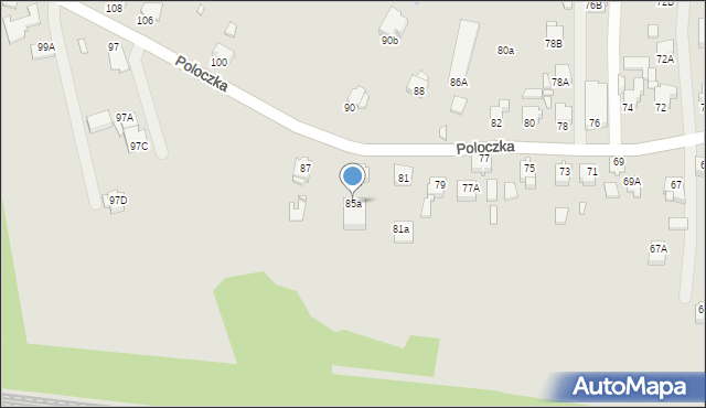 Rybnik, Poloczka Wiktora, 85a, mapa Rybnika