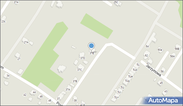 Rybnik, Pod Lasem, 37E, mapa Rybnika