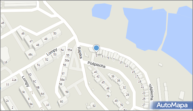 Rybnik, Pośpiecha Pawła, ks., 1, mapa Rybnika