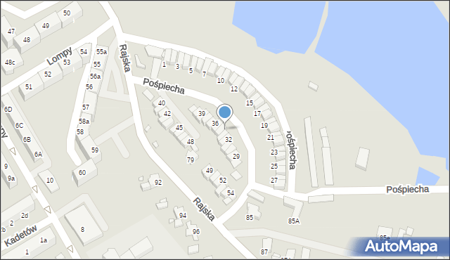 Rybnik, Pośpiecha Pawła, ks., 34, mapa Rybnika