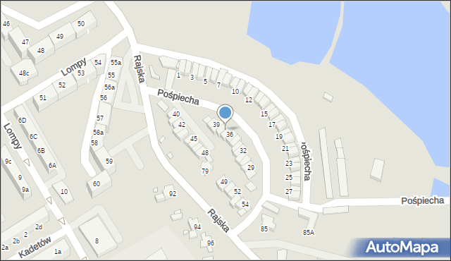 Rybnik, Pośpiecha Pawła, ks., 37, mapa Rybnika