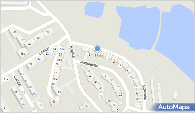 Rybnik, Pośpiecha Pawła, ks., 4, mapa Rybnika