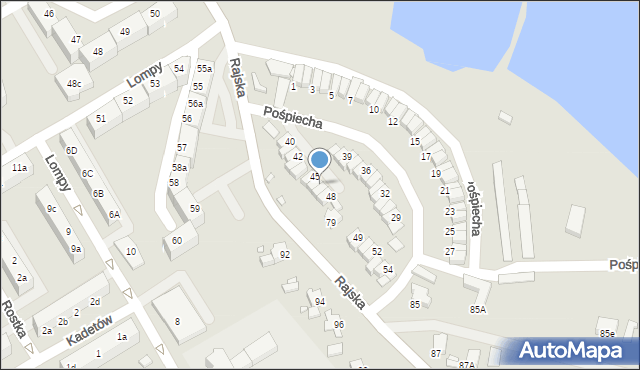 Rybnik, Pośpiecha Pawła, ks., 46, mapa Rybnika