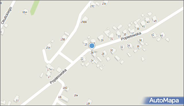 Rybnik, Popielowska, 26, mapa Rybnika