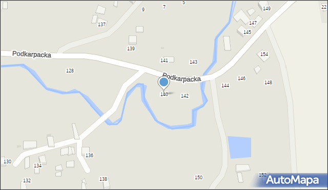 Ryglice, Podkarpacka, 140, mapa Ryglice